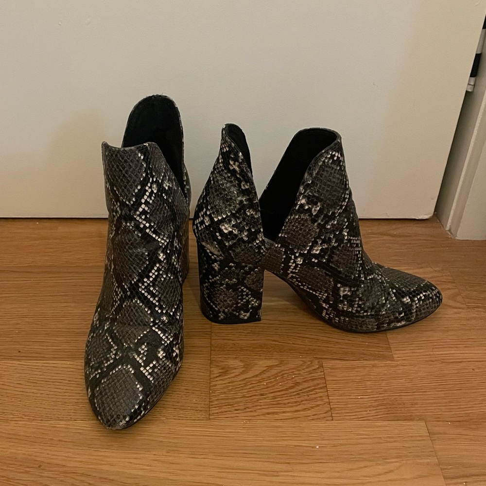 Steve Madden snakeskin booties